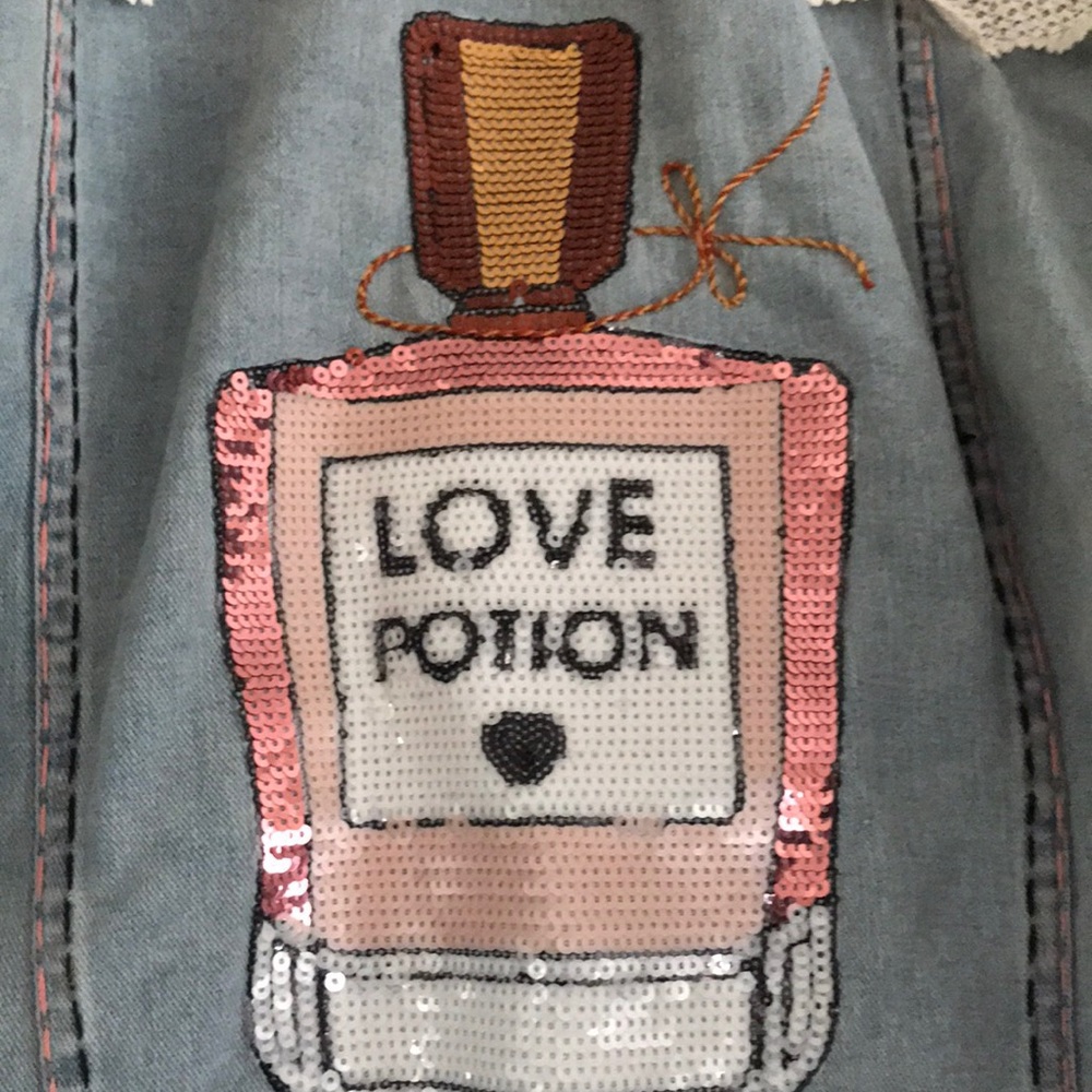 Hand Embroidered Jean Jacket - Picture 4 of 8